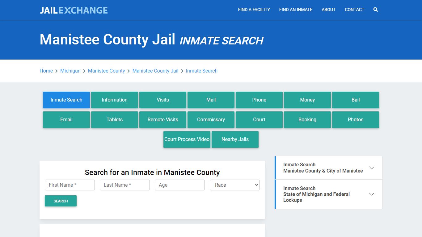 Manistee County Jail, MI Inmate Search: Roster & Mugshots